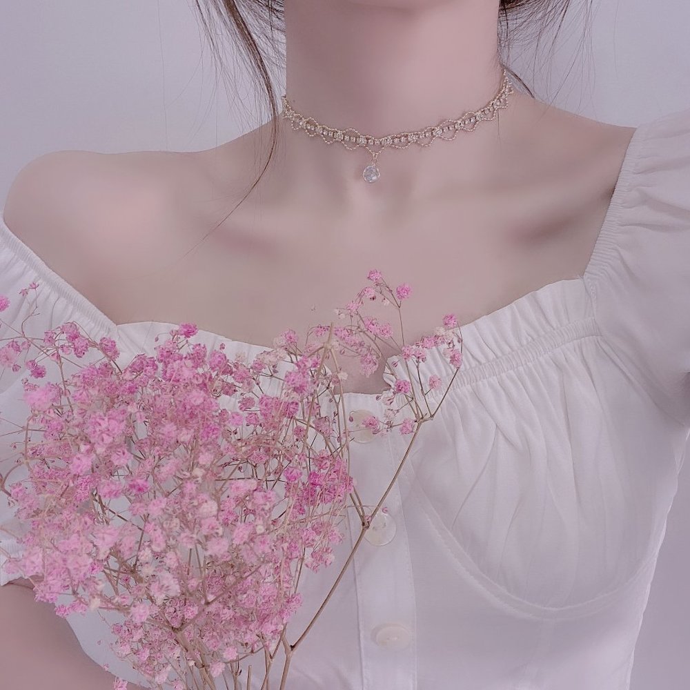 NEW 14K Gold Plated 2CT Solitaire Diamond Choker Necklace - Picture 3 of 8